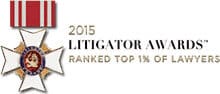 2015 | Litigator Awards | Ranked Top In 1% Of Lawyers